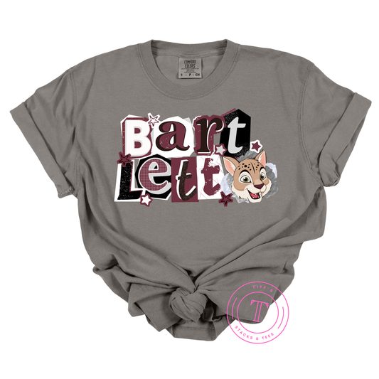 Bartlett Bobcats Grunge Paper Collage Youth