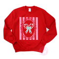 Candy Cane Stripes w/ Coquette Bow