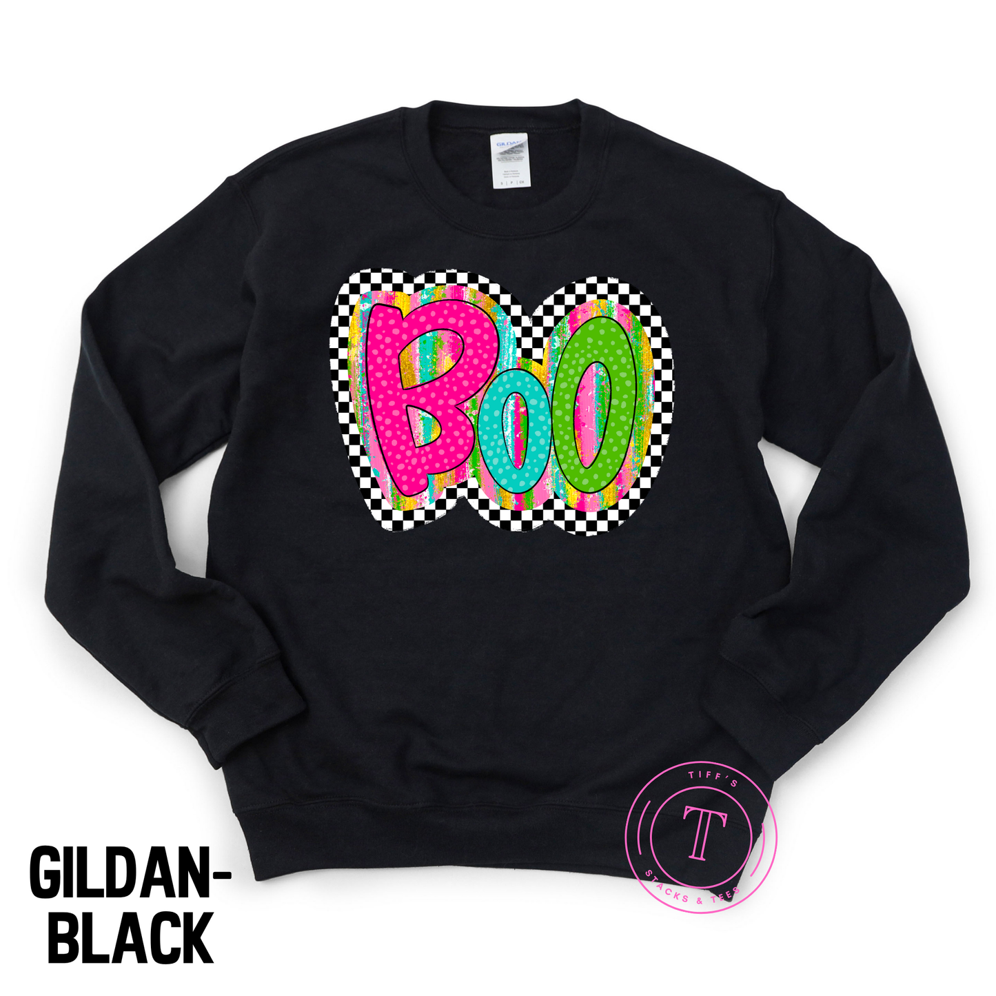 BOO Neon Checkered