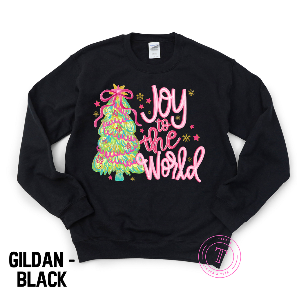 Joy to the World Christmas Tree Coquette Bow
