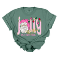 Jolly Old Saint Nick Pink Stripe