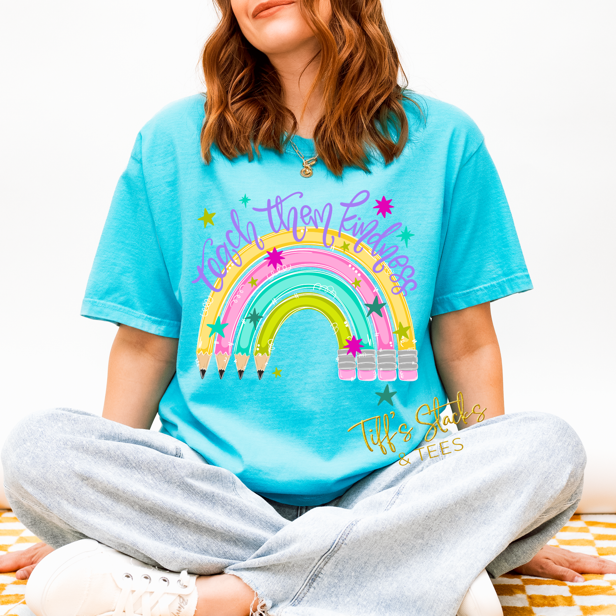 Teach Them Kindness Rainbow Pencil