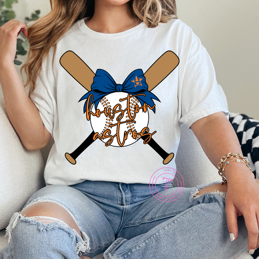Houston Astros Coquette w/ Bat & Ball