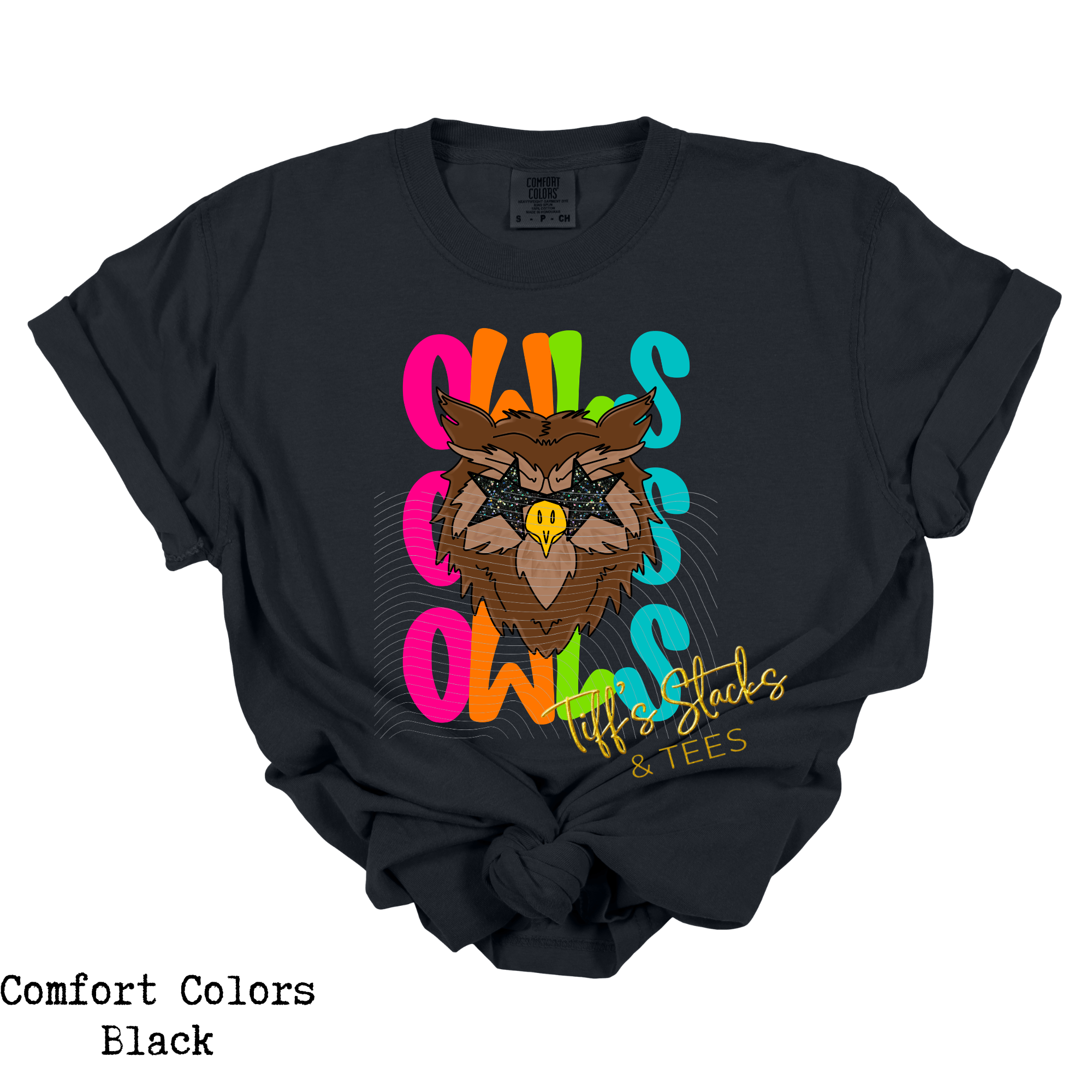 Owls Neon Preppy Mascot