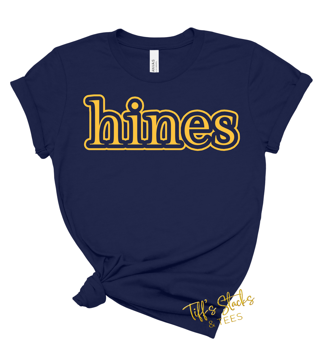 Custom School Mascot Bubble Double Outlined Youth
