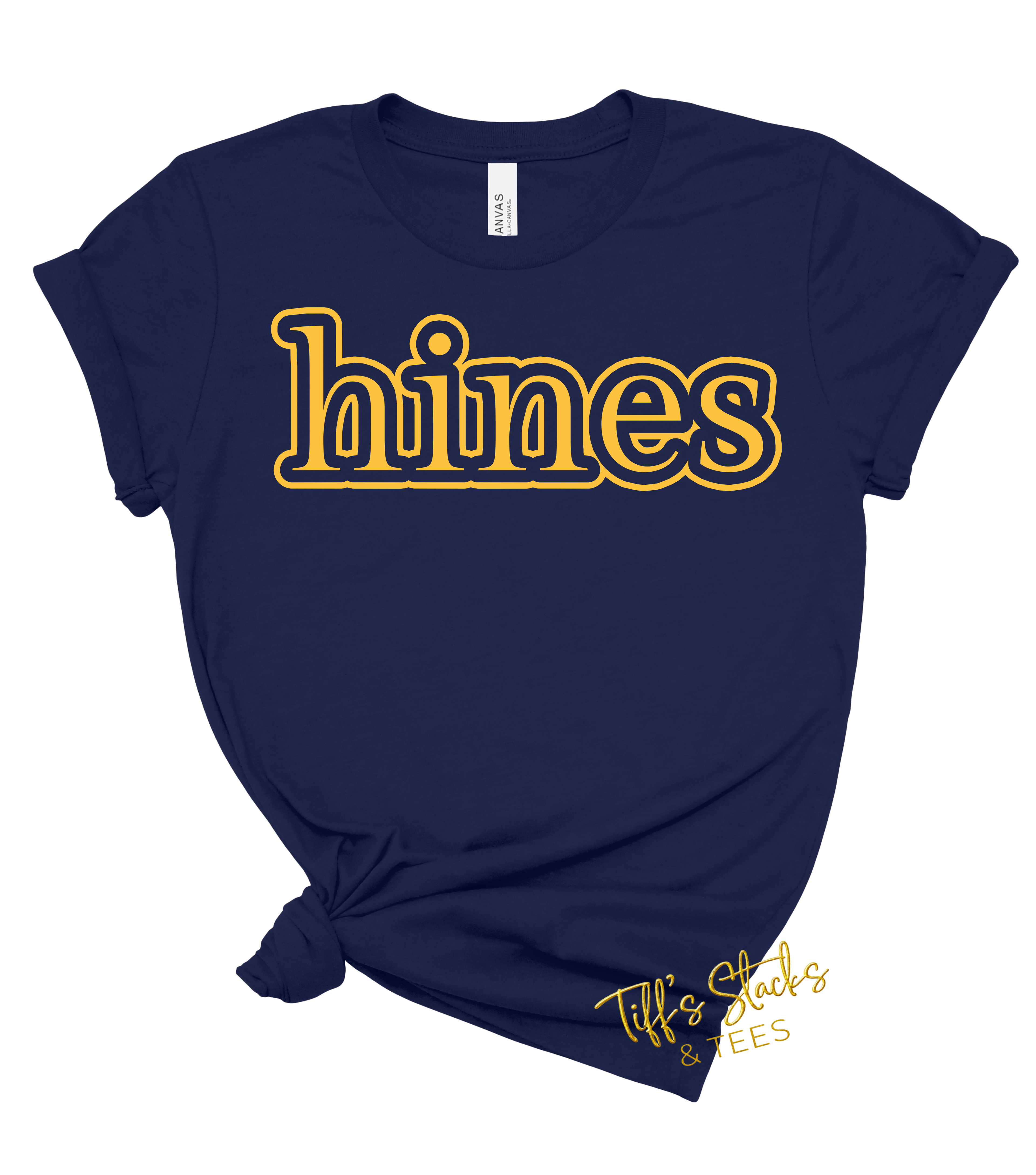 Custom School Mascot Bubble Double Outlined Youth