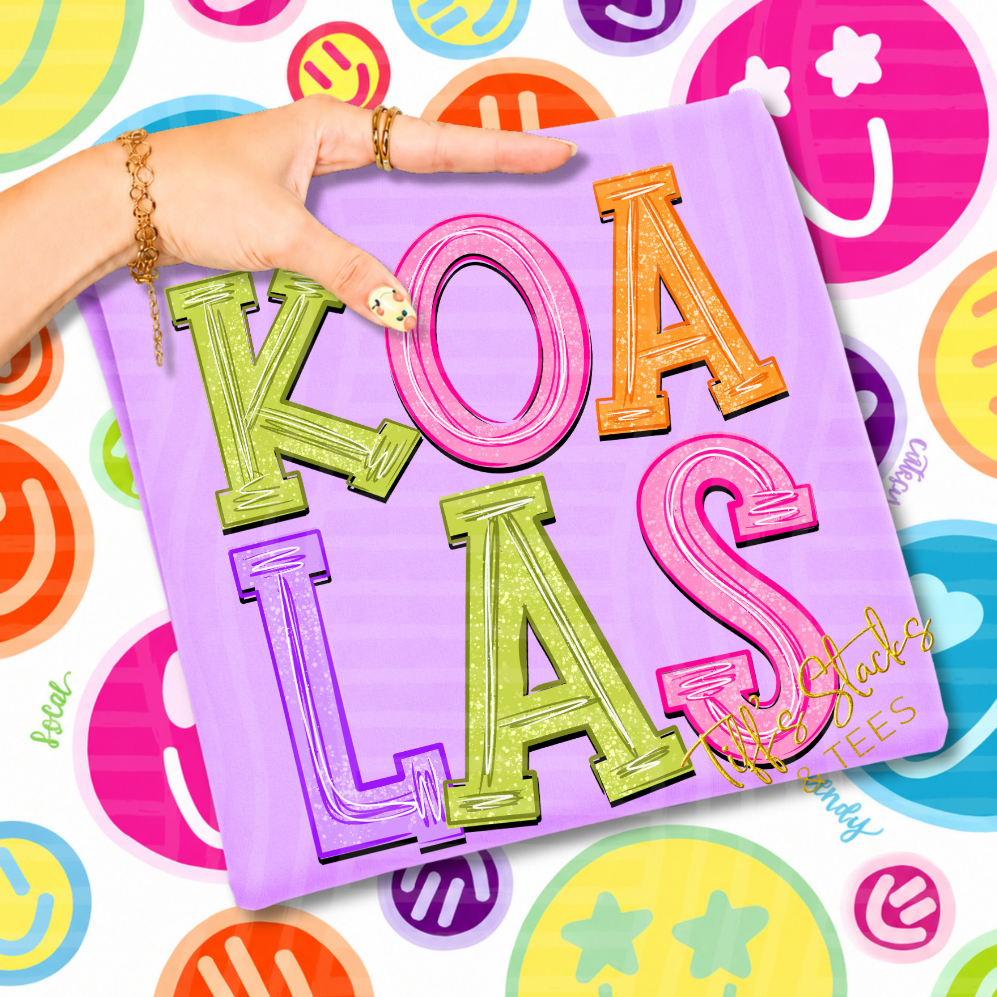 Koalas Neon Stacked Mascot