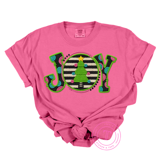 Joy w/ Christmas Tree Faux Yarn