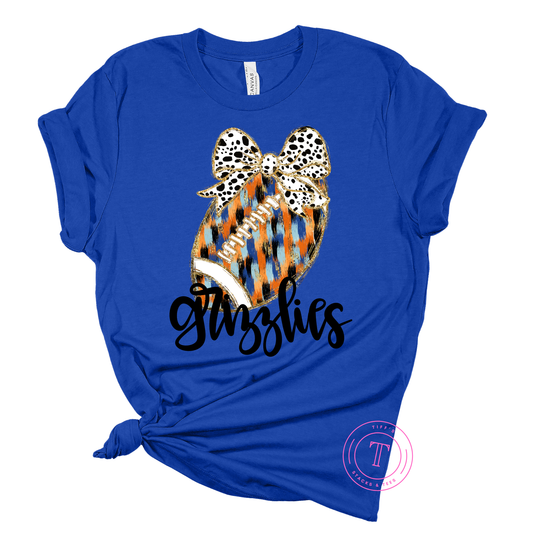 Grizzlies Football Brush Stroke