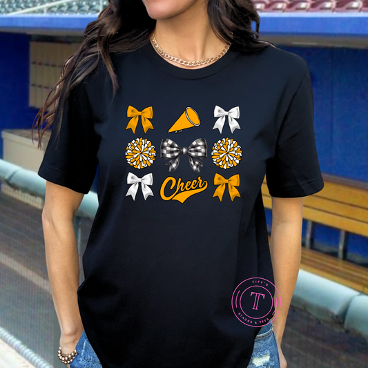 Black & Gold Cheer Coquette