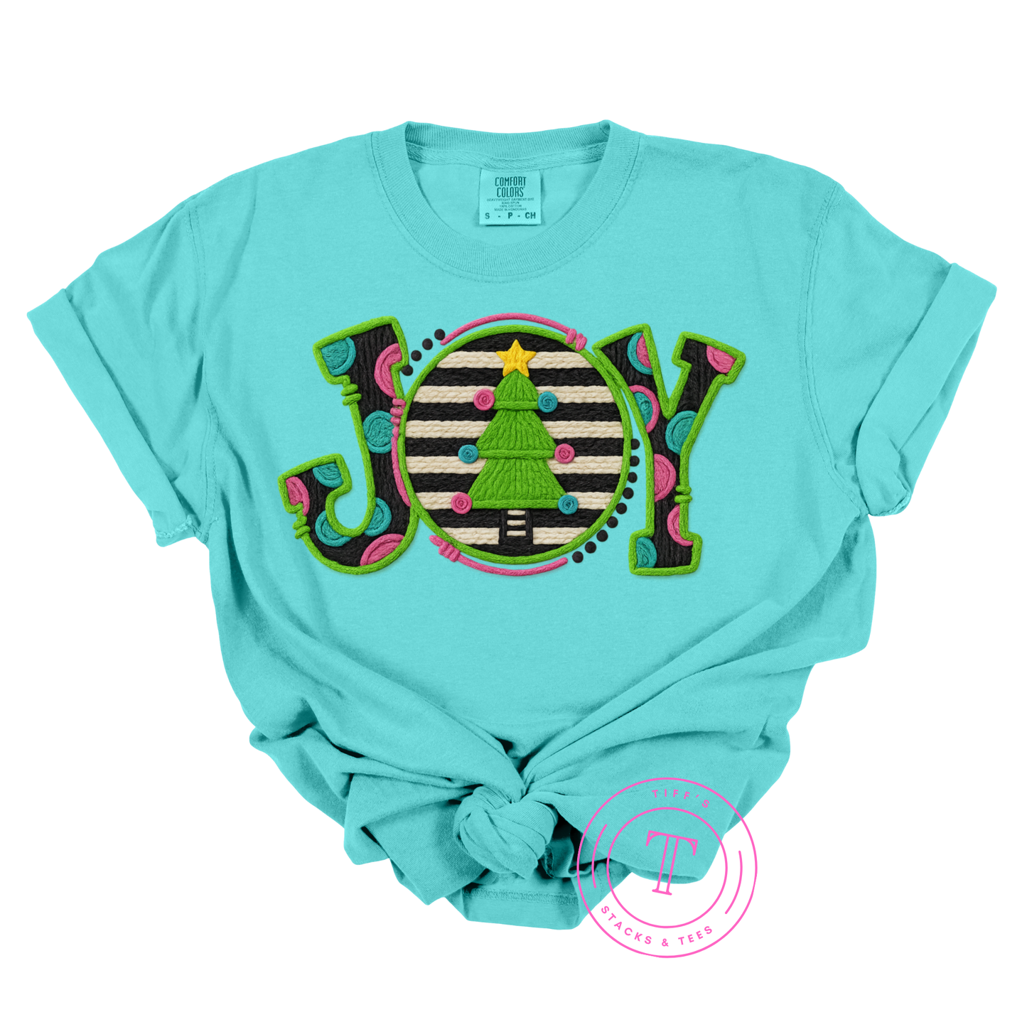 Joy w/ Christmas Tree Faux Yarn