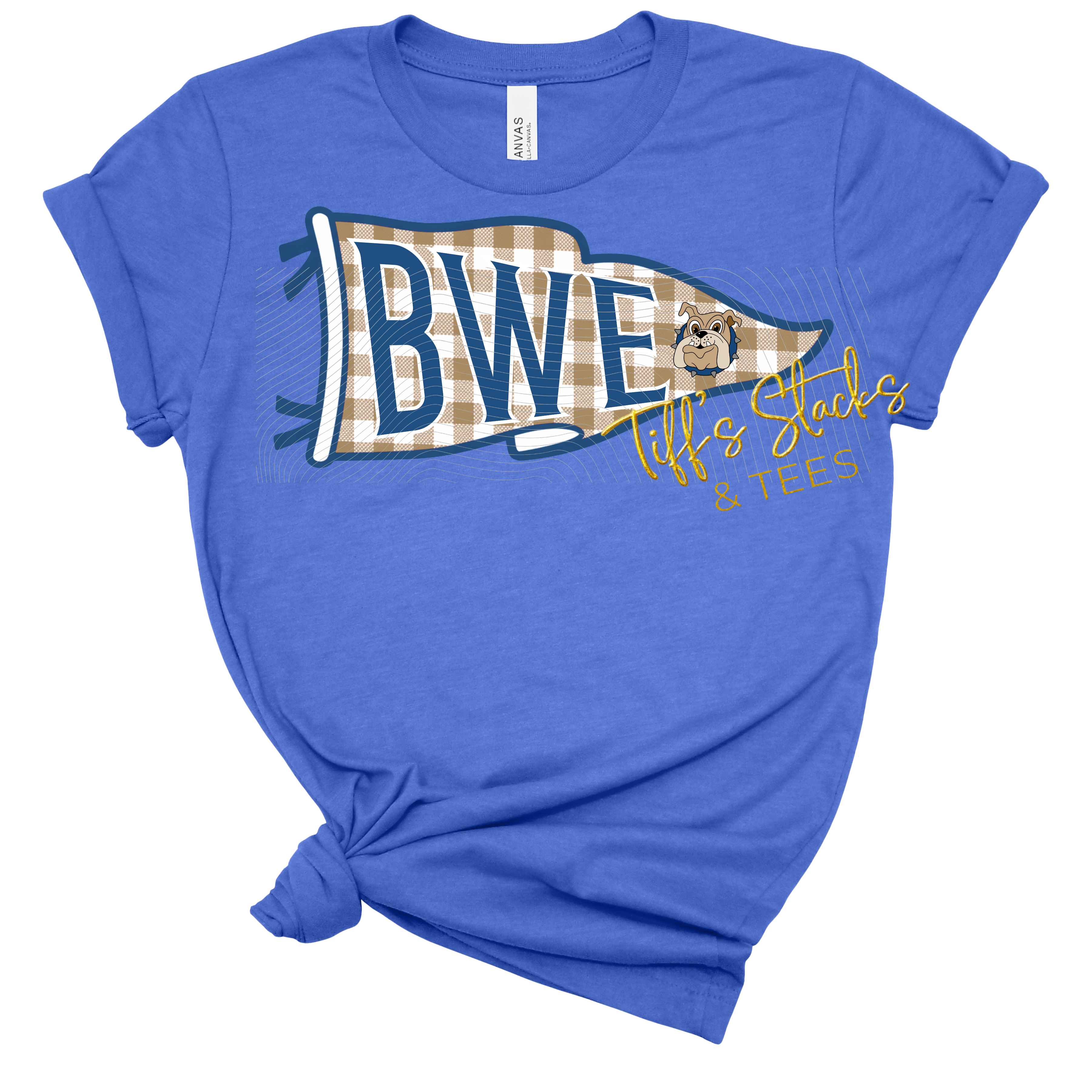 BWE Bulldogs Gingham Pennant