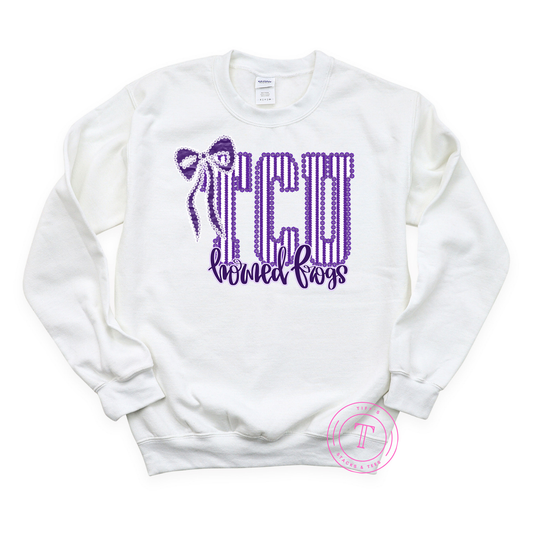 TCU Seersucker w/ Horned Frogs