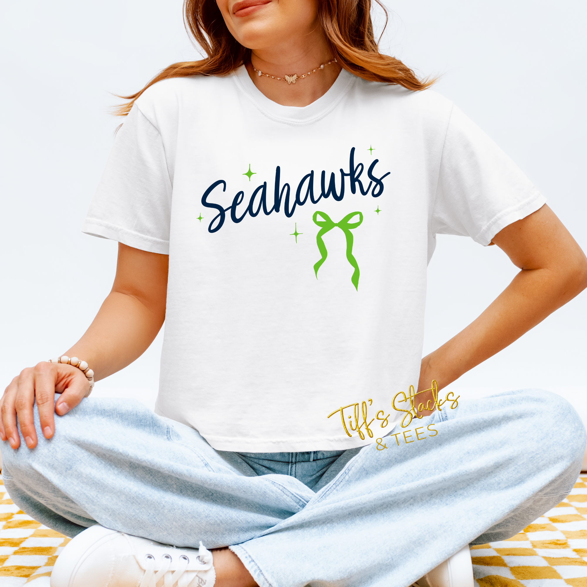 Seahawks w/ Small Coquette Bow