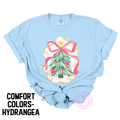Preppy Christmas Tree Striped w/ Coquette Bow