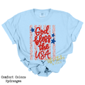 God Bless the USA Floral Striped