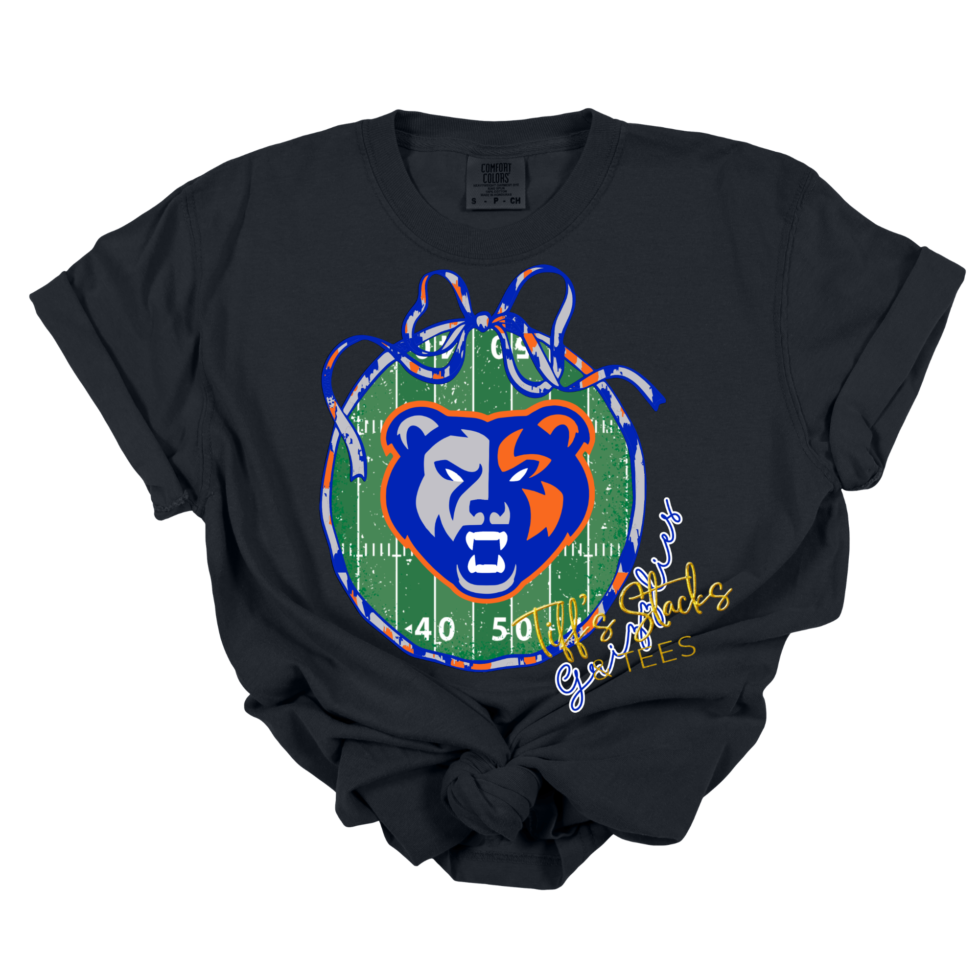 Grizzlies Framed Football Field Coquette Youth