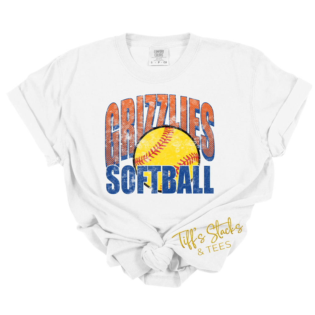 Grizzlies Softball Grunge