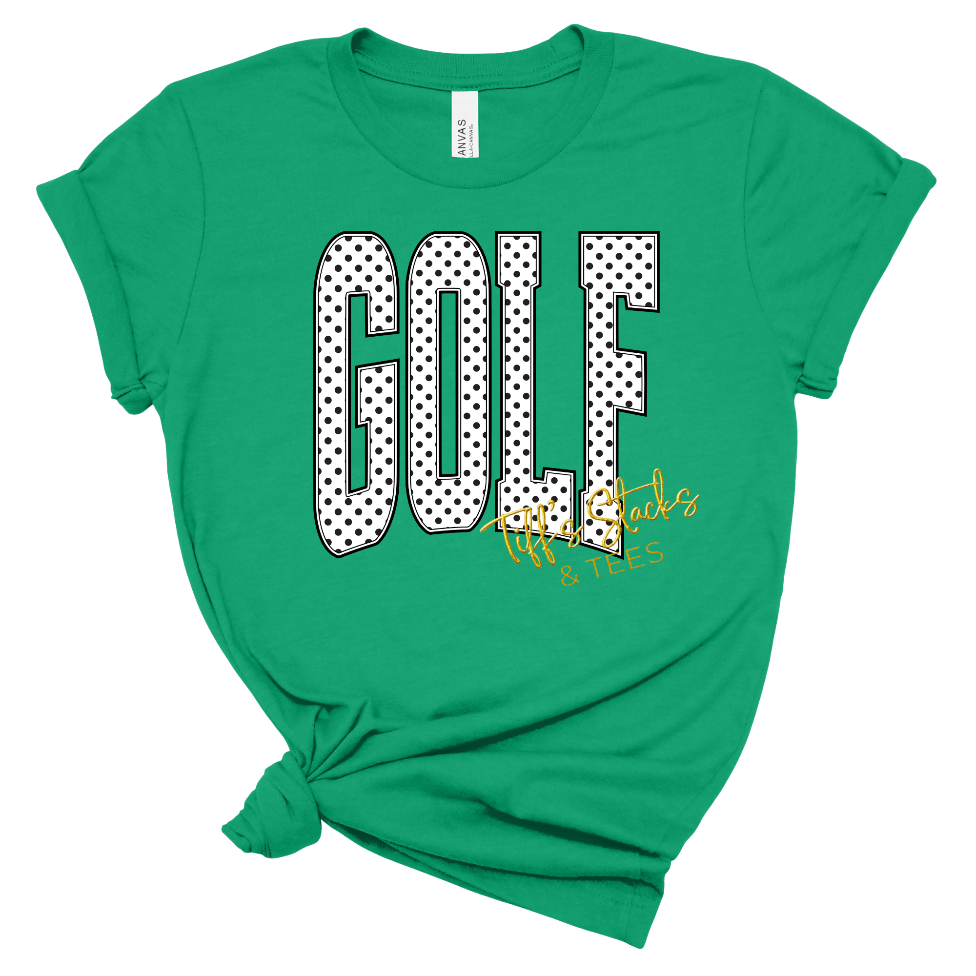 Golf Blk/Wht Polka Dot