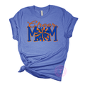 Cheer Mom w/ Pom  - Royal Blue & Orange