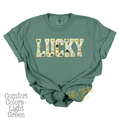 St. Patrick's Day LUCKY in faux chenille patches