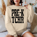 Pre-K Tchr Stretched Font