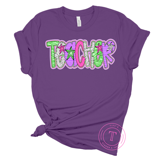 Teacher Purple Lime Poppy