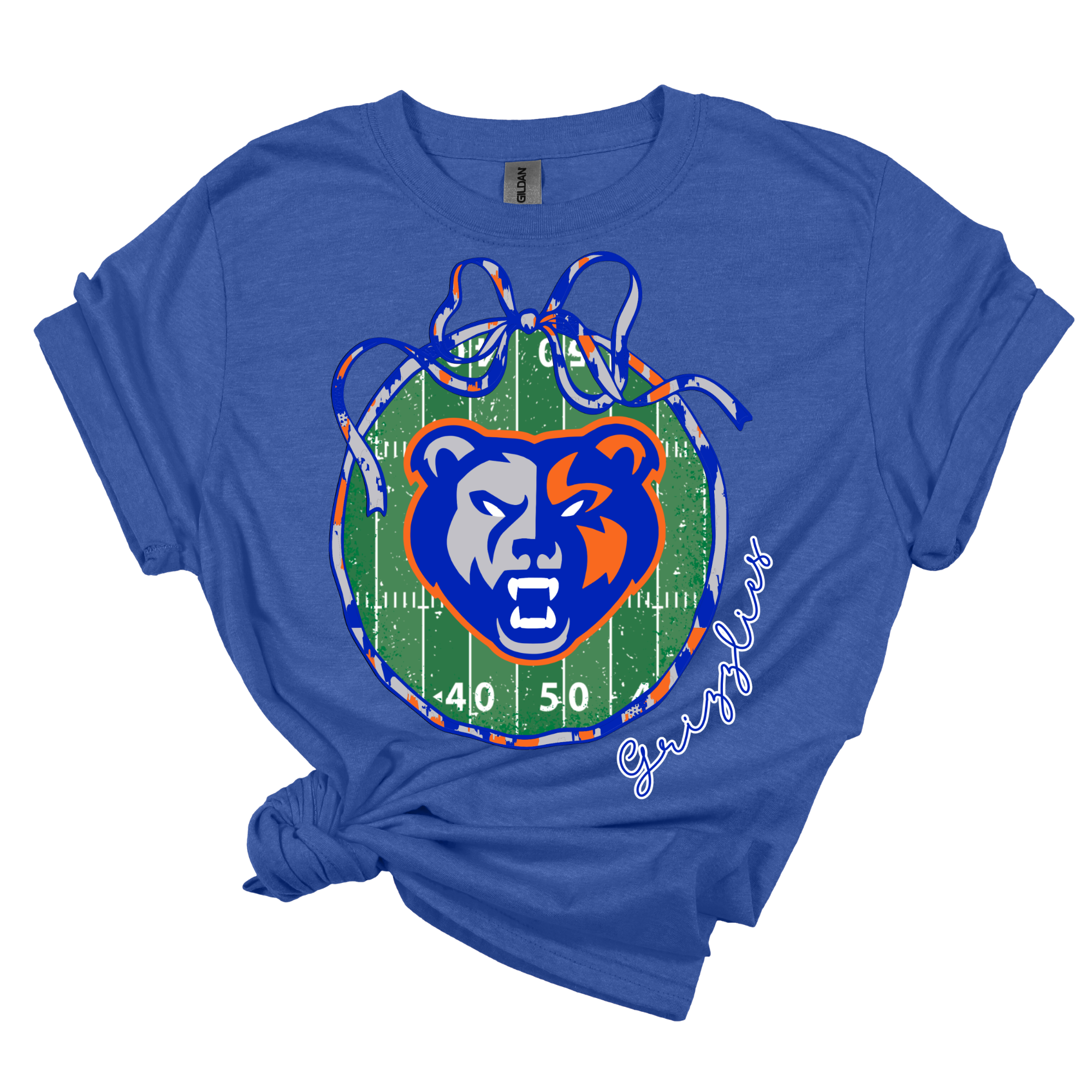 Grizzlies Framed Football Field Coquette Youth