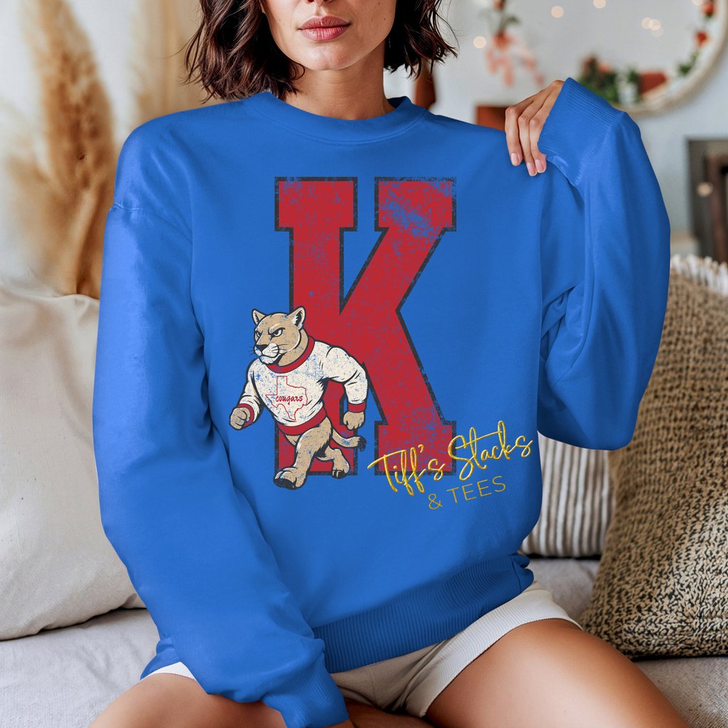 Kaufman Cougars Vintage Mascot
