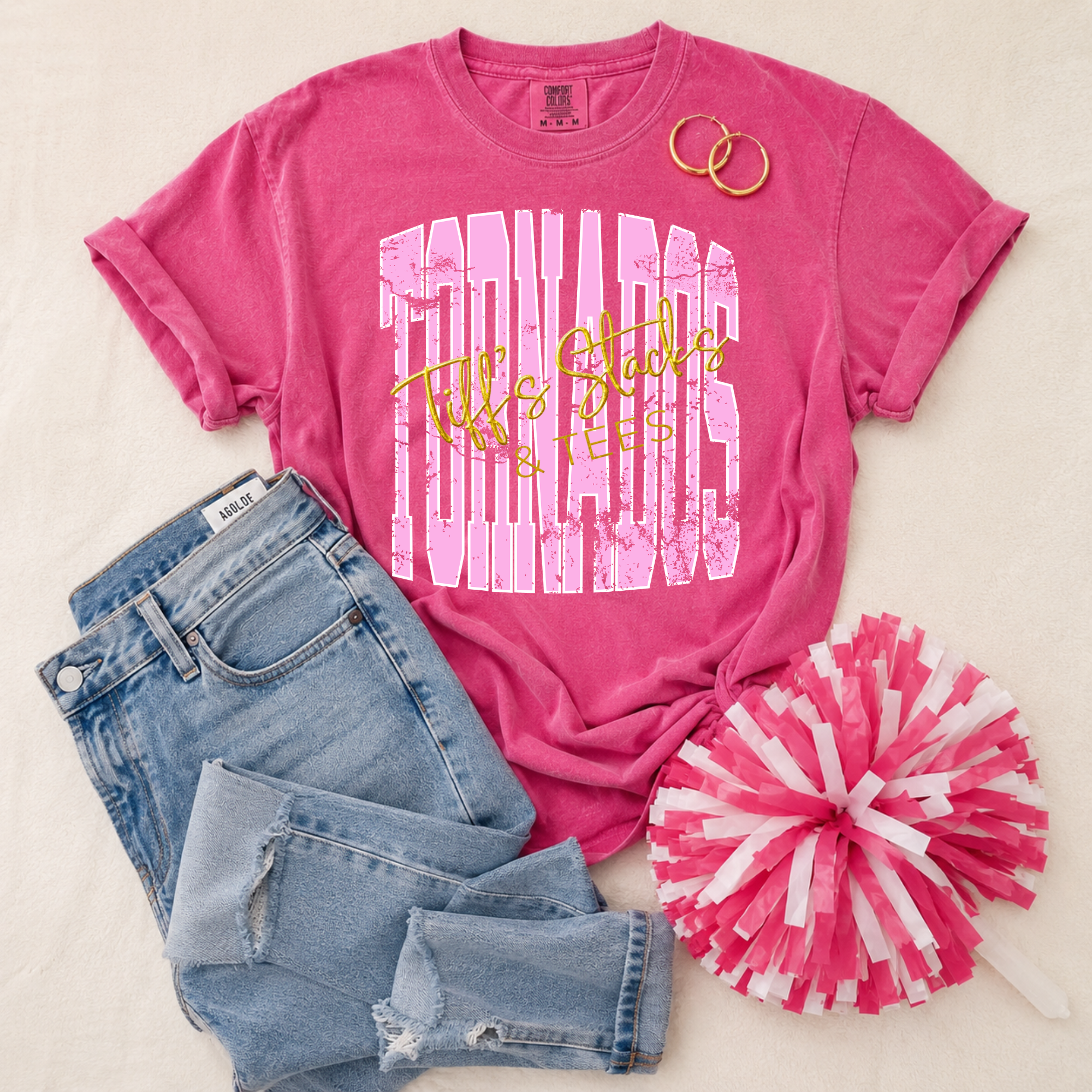 Tornados Pink Stretched Font
