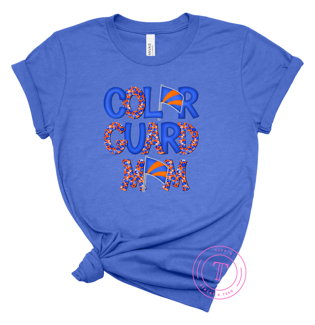 Color Guard Mom Orange & Royal Blue