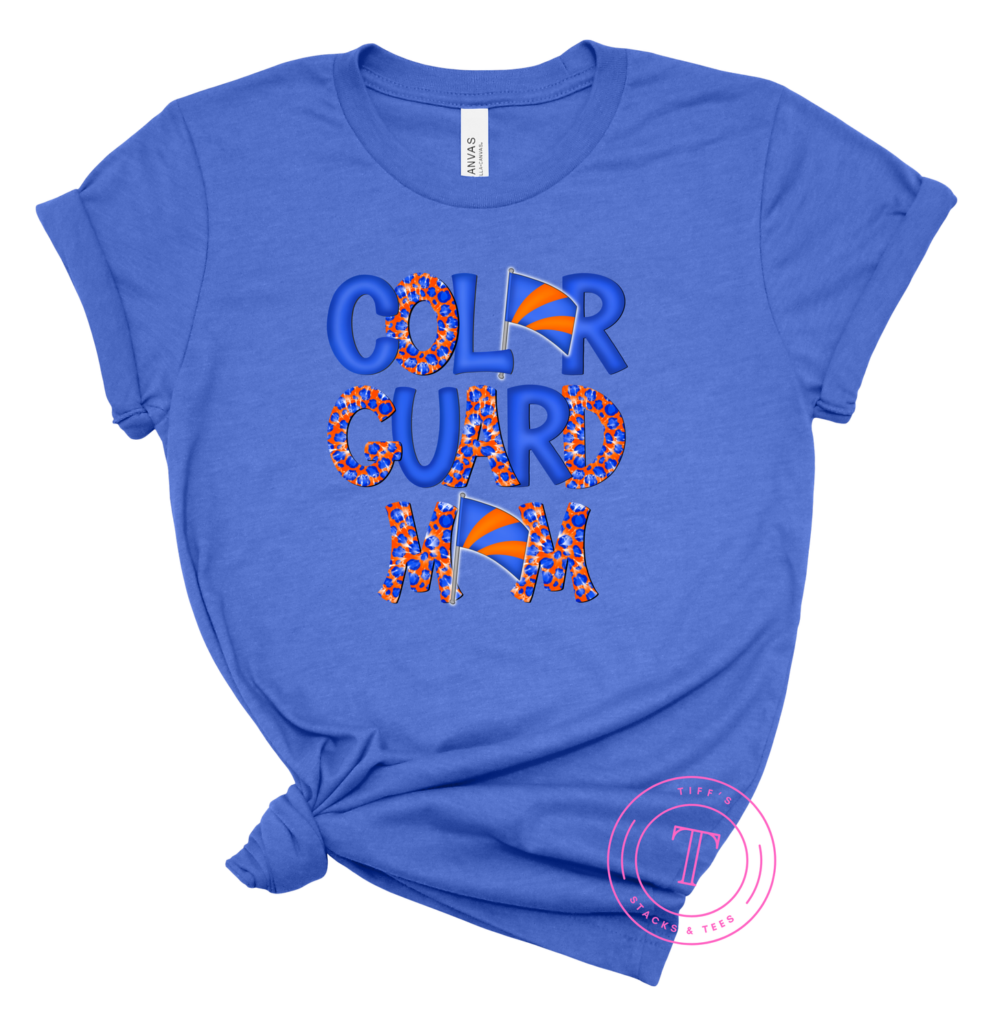 Color Guard Mom Orange & Royal Blue