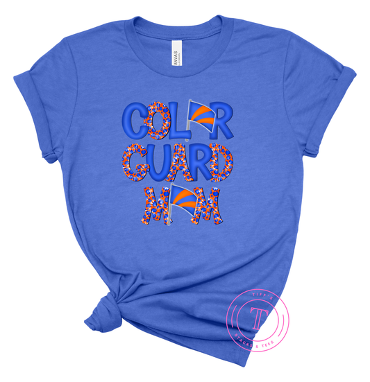 Color Guard Mom Orange & Royal Blue