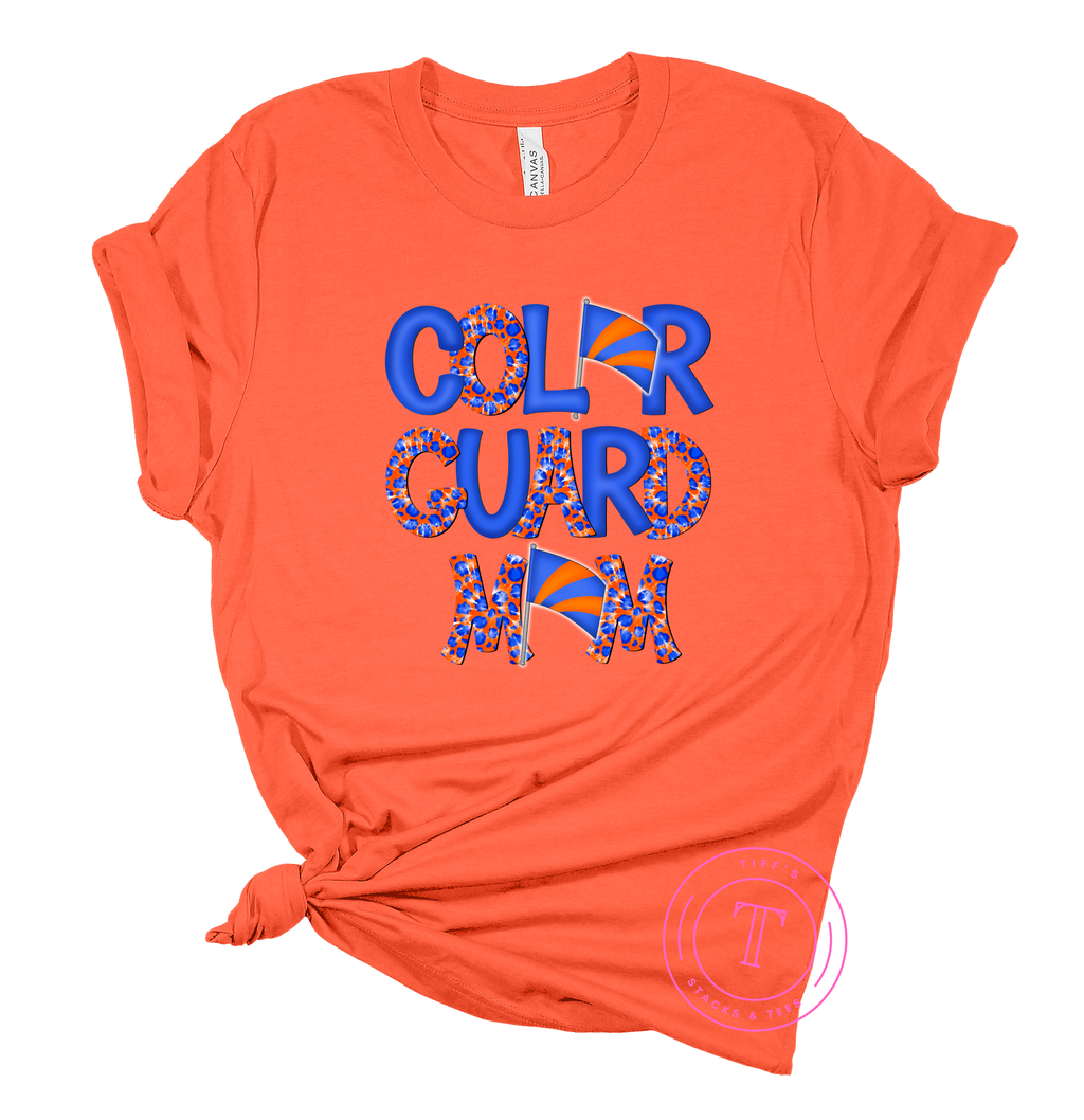 Color Guard Mom Orange & Royal Blue
