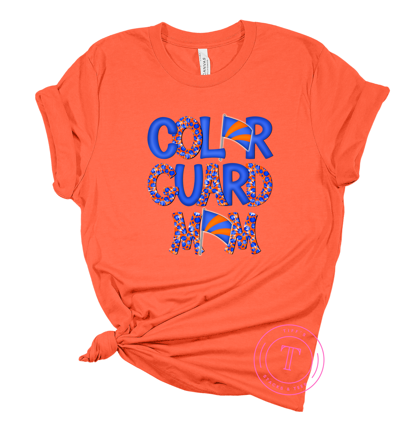 Color Guard Mom Orange & Royal Blue