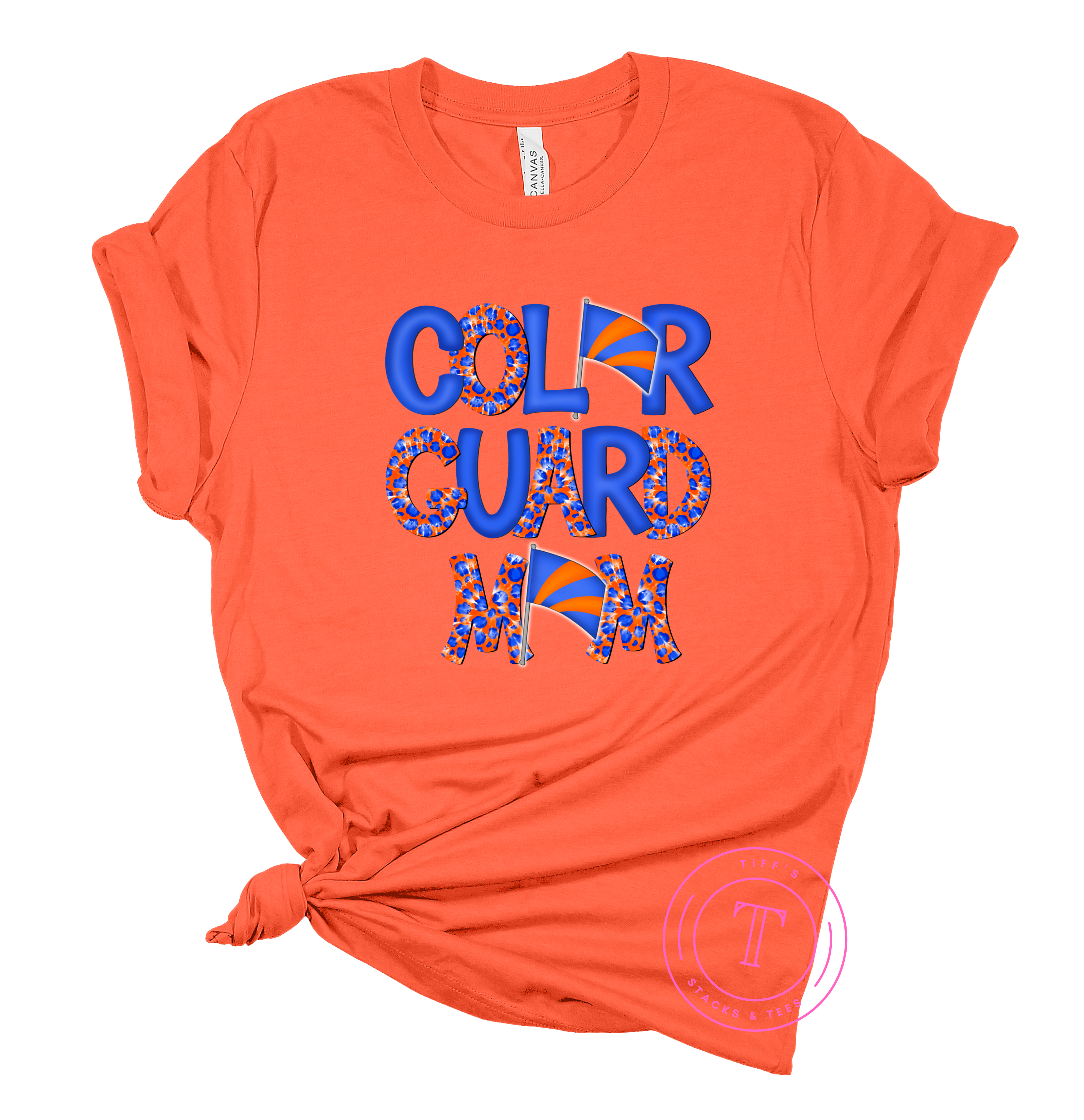 Color Guard Mom Orange & Royal Blue