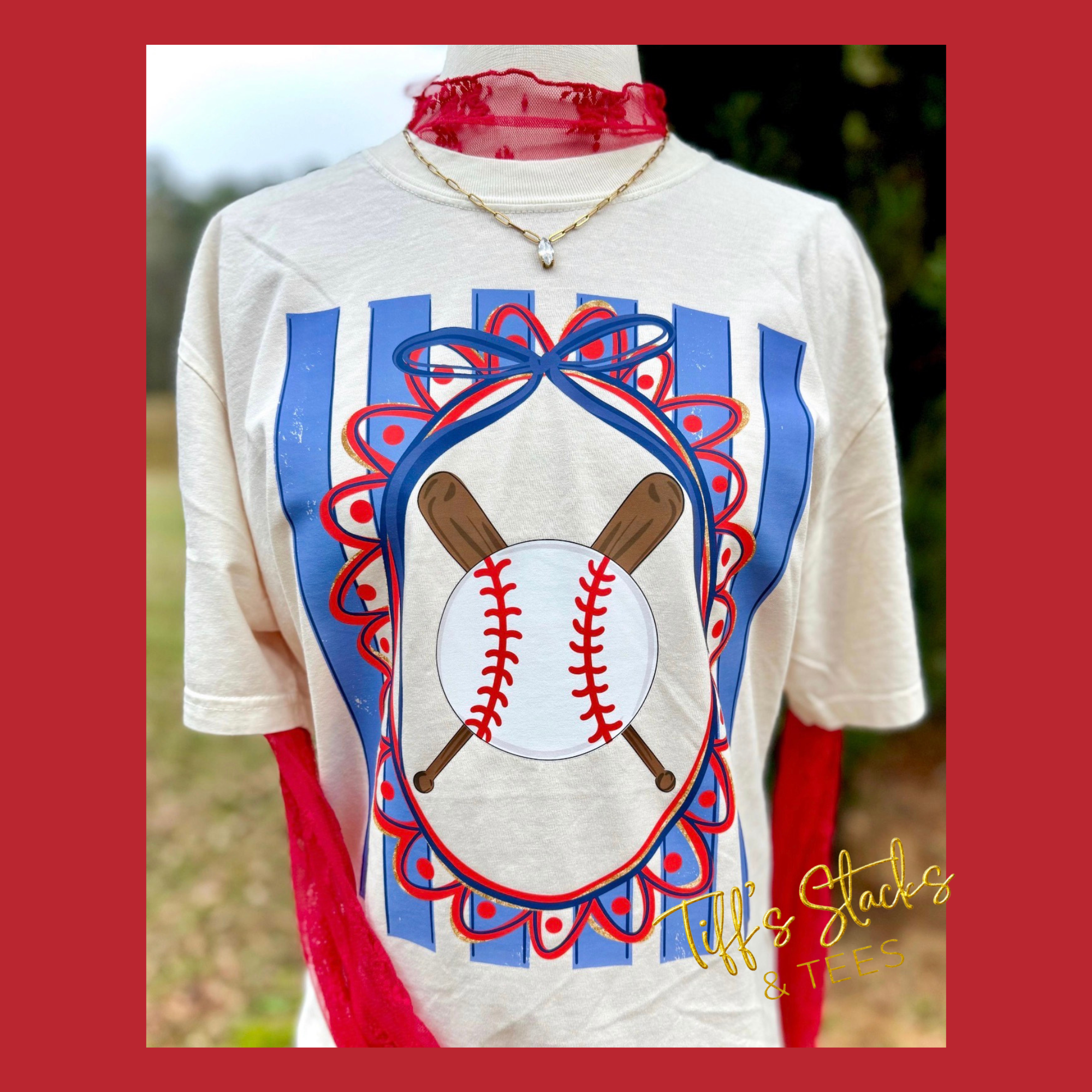 Baseball Striped Preppy Coquette