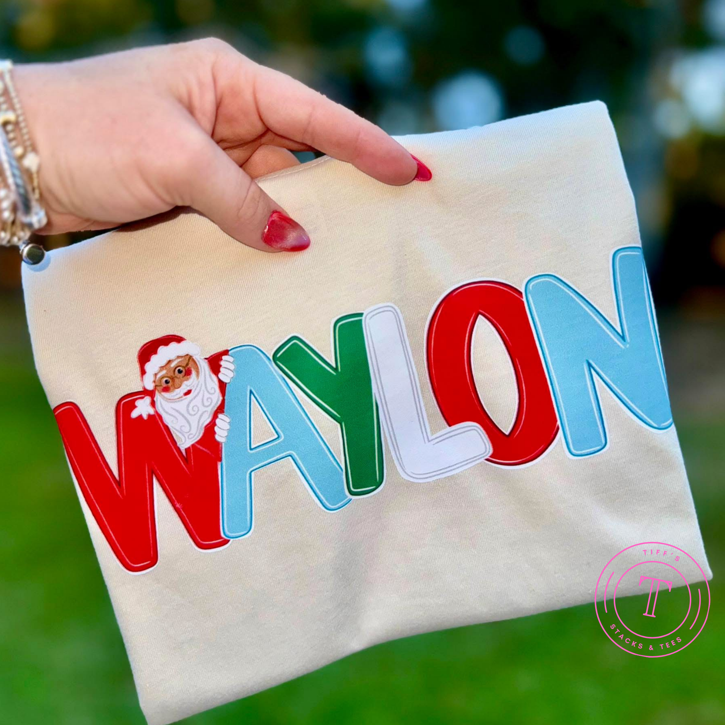 CUSTOM Christmas Name w/out Glitter