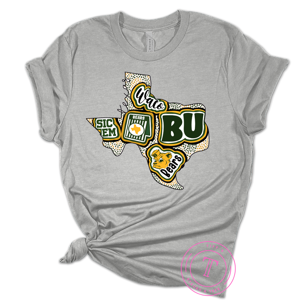 BU Bears Hand Drawn Texas