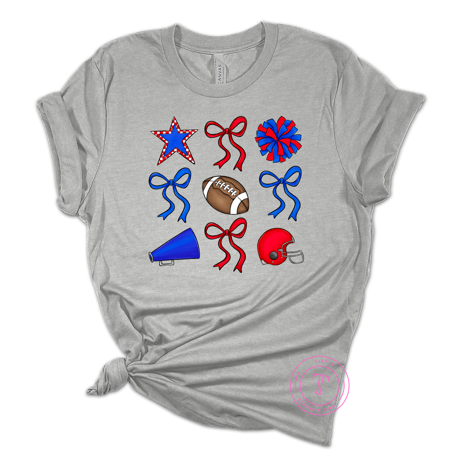 Football Coquette Royal Blue & Red