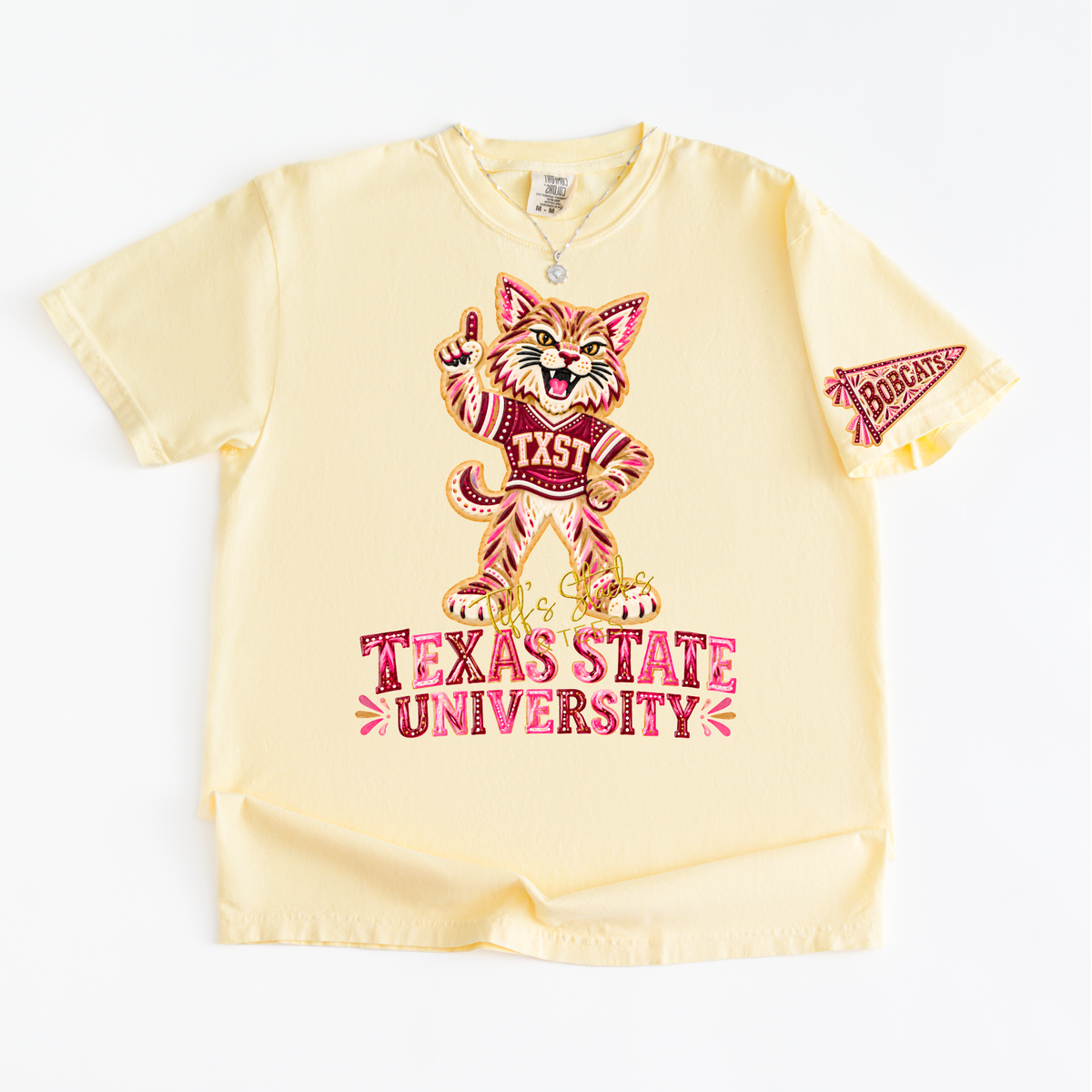 Texas State Whimsy Collegiate w/ Pennant on Sleeve