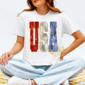 Metallic USA w/ Gold Splatter