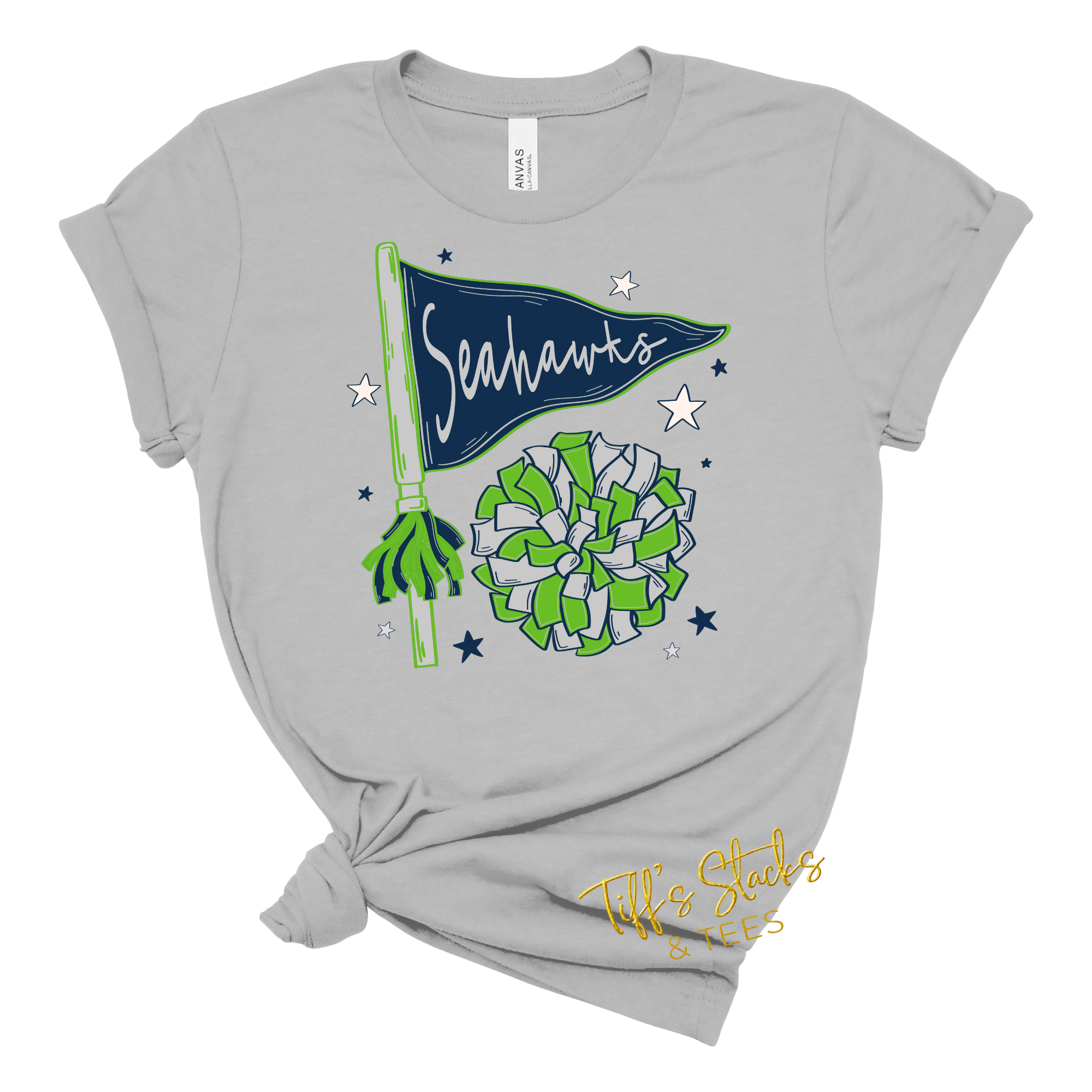 Seahawks Pennant Flag w/ Pom