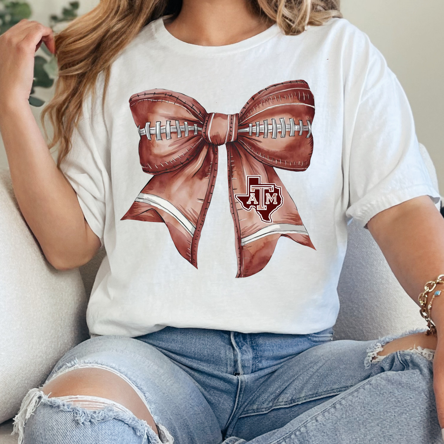 Texas A&M Football Coquette Bow
