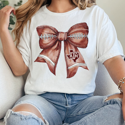 Texas A&M Football Coquette Bow