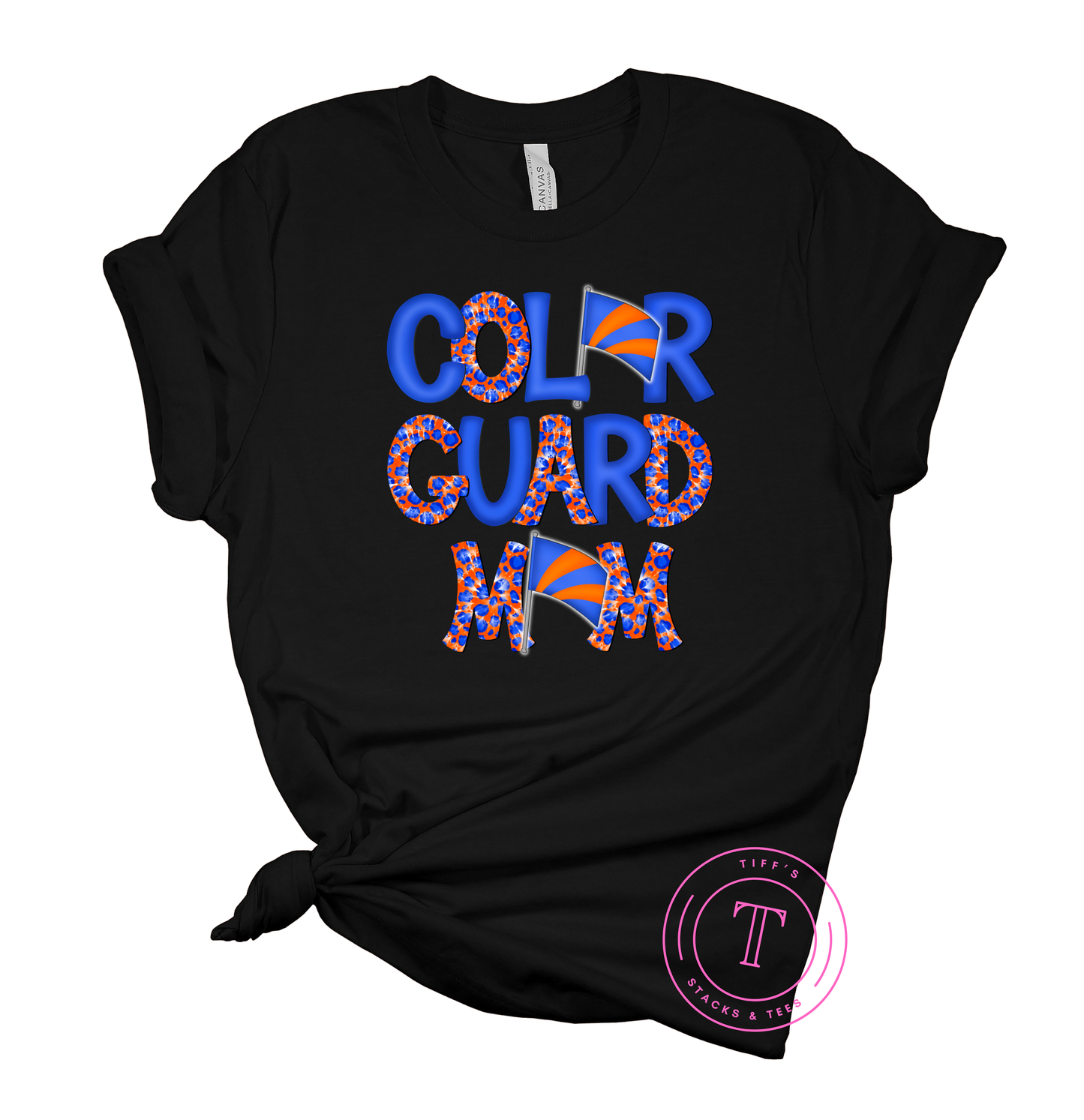 Color Guard Mom Orange & Royal Blue