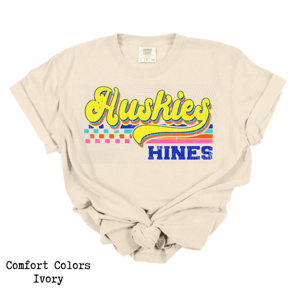 Hines Huskies Neon Retro
