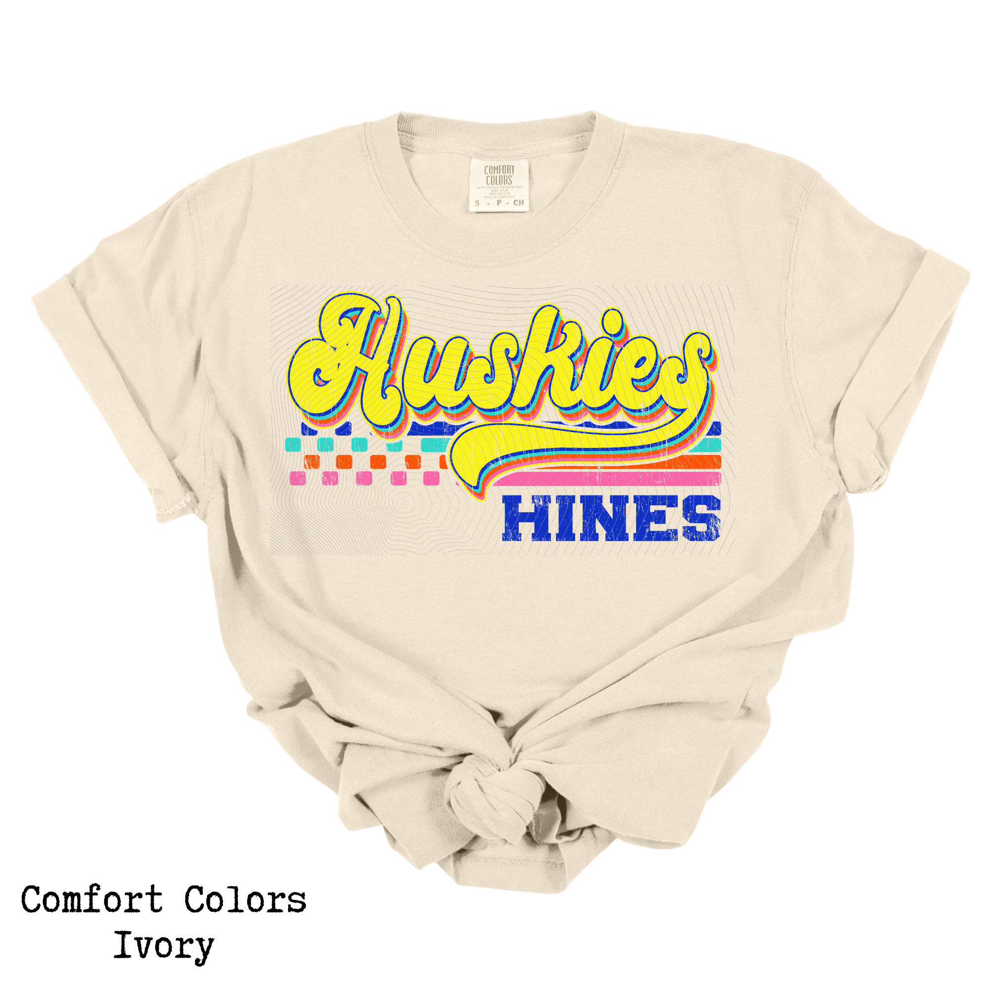Hines Huskies Neon Retro