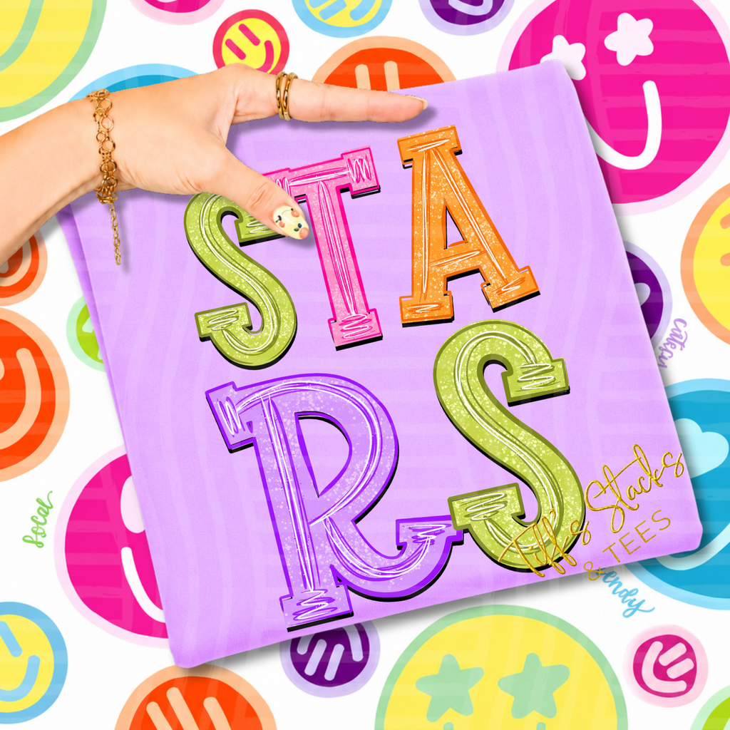 Stars Neon Stacked Mascot