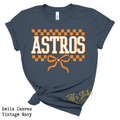 Astros Checkered w/ Coquette Bow